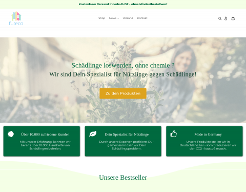 Website-Vorschau von Futeco