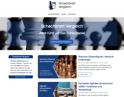 Website-Vorschau von Alles zum Thema Schach