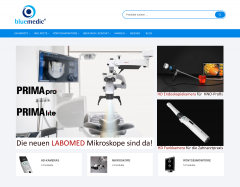 Website-Vorschau von bluemedic Medizintechnik