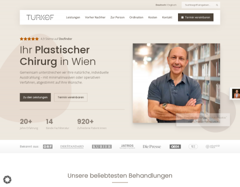 Website-Vorschau von Ordination Univ.-Prof. Dr. Edvin Turkof