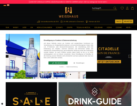 Website-Vorschau von Weisshaus Shop