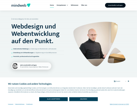 Aperçu de Webdesign & Webentwicklung | christensen. design