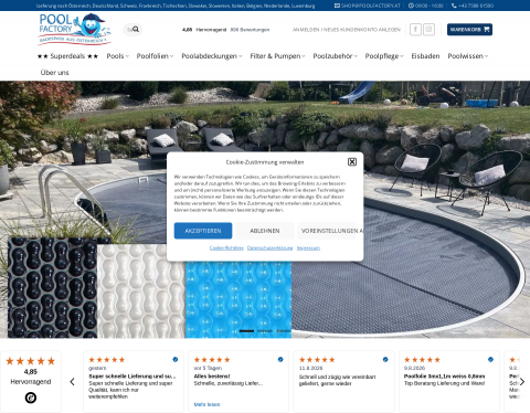 Website-Vorschau von Stahlwandpools