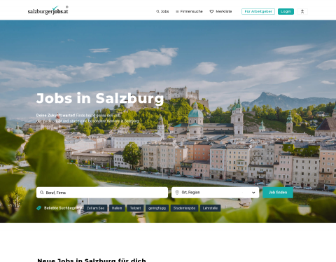 Website-Vorschau von salzburgerjobs.at - Interessante offene Stellen