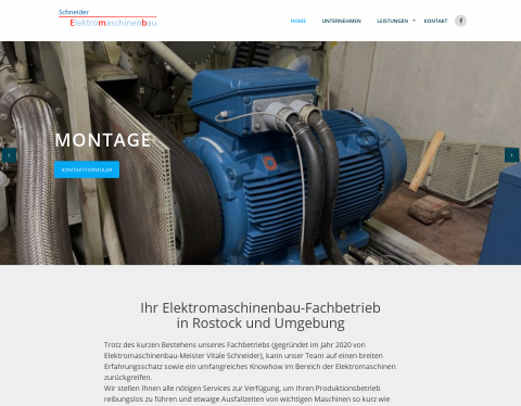 Website-Vorschau von Schneider Elektromaschinenbau