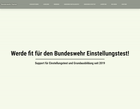 Website-Vorschau von Bundeswehr Starter