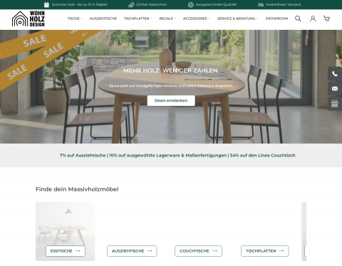 Website-Vorschau von Wohnholz Desig