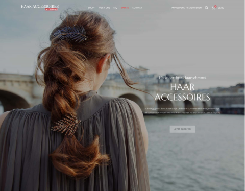Website-Vorschau von Haar Accessoires Vienna