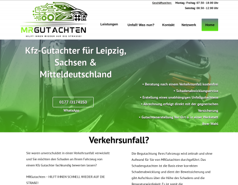 Website-Vorschau von MRGutachten - Kfz-Gutachter & Sachverständiger