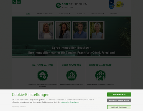 Website-Vorschau von Spree Immobilien Beeskow GmbH