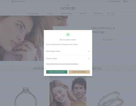 Website-Vorschau von Eheringe und Trauringe