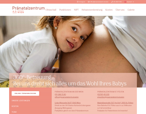 Website-Vorschau von Pränatalzentrum Wien