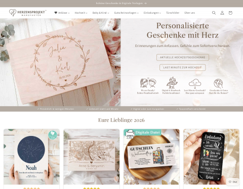 Website-Vorschau von Herzensprojekt Manufaktur