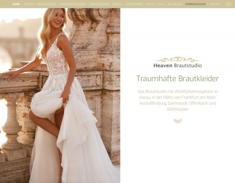 Website-Vorschau von Heaven Brautstudio
