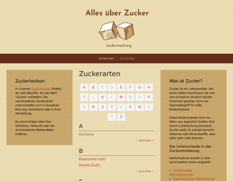 Website-Vorschau von Zuckerwerk