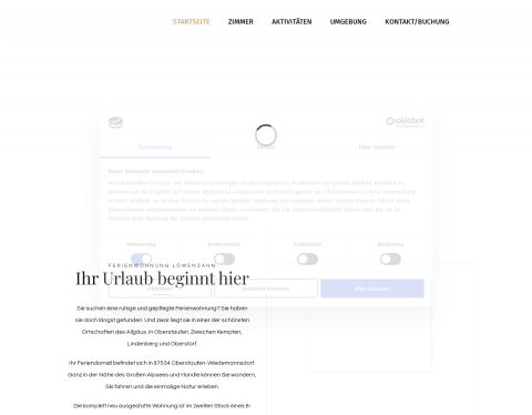 Website-Vorschau von Fewo Löwenzahn in Oberstaufen