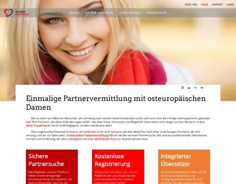 Website-Vorschau von Osteuropäische Partnervermittlung