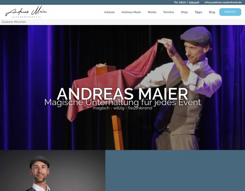 Website-Vorschau von Zauberer für München - Andreas Maier