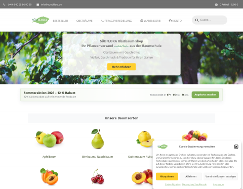 Website-Vorschau von Südflora Baumschule