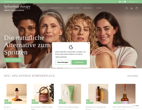 Website-Vorschau von Spilantox Shop