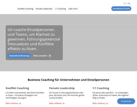 Website-Vorschau von Business Coaching Vogel