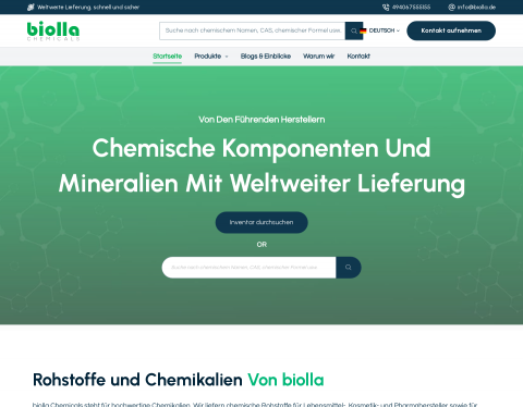 Website-Vorschau von biolla chemicals GmbH