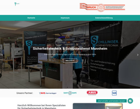 Website-Vorschau von Sicherheitstechnik Schillinger