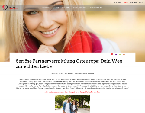 Website-Vorschau von Partnervermittlung Russland