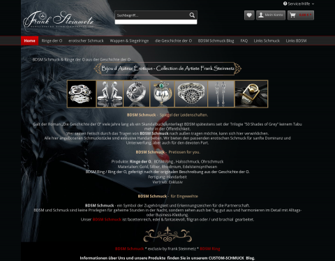 Website-Vorschau von BDSM Schmuck Ringe der O