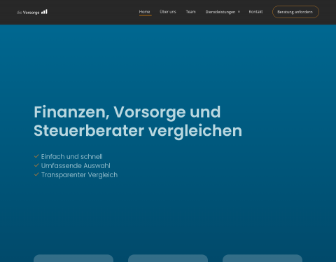 Website-Vorschau von dieVorsorge