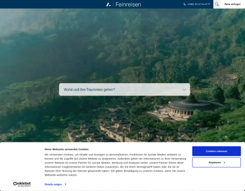 Website-Vorschau von Feinreisen