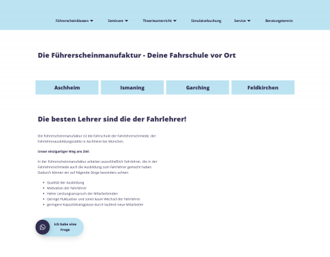 Website-Vorschau von Führerscheinmanufaktur GmbH