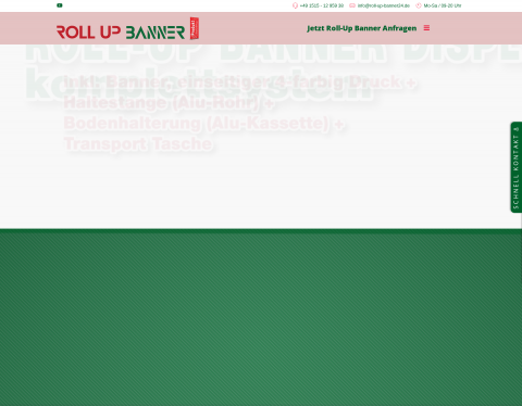 Website-Vorschau von Roll-Up und Display bedrucken lassen