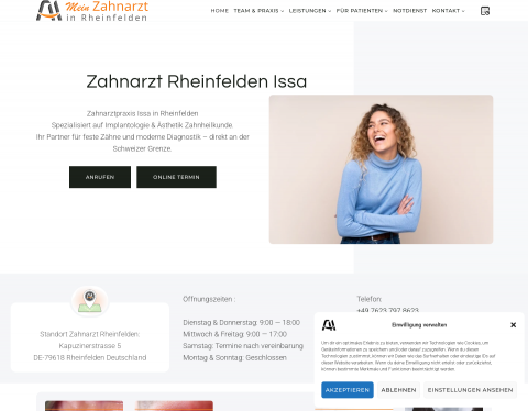 Website-Vorschau von Zahnarzt Rheinfelden Issa