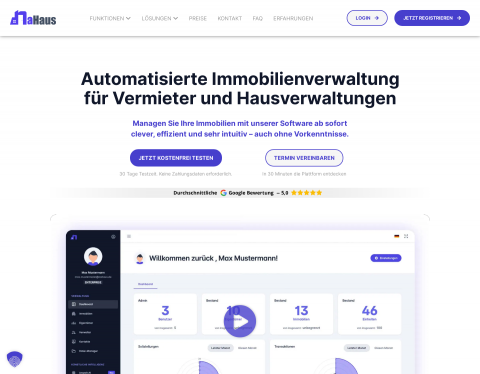 Website-Vorschau von Digitale Immobilienverwaltung