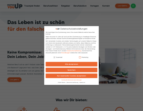 Website-Vorschau von MatchYouUp