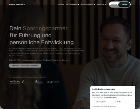 Website-Vorschau von Business & Life Coaching Gregor Wojtowicz