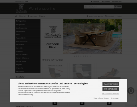 Website-Vorschau von Relaxsessel gibt es beim Möbelhaus Beckschäfer