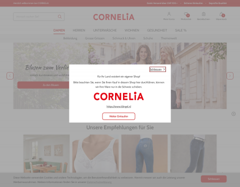 Website-Vorschau von Damenuhren
