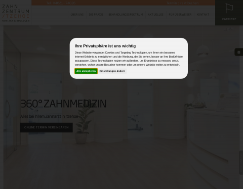 Website-Vorschau von Zahnärzte Itzehoe - Novizky & Kollegen