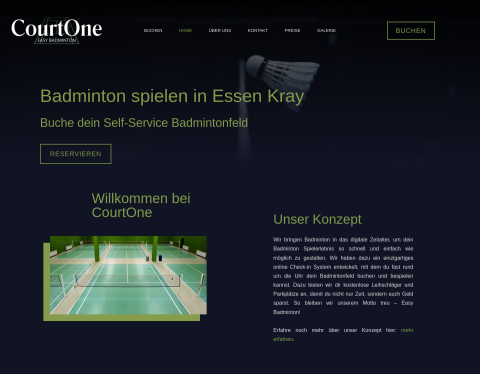 Website-Vorschau von CourtOne Easy Badminton