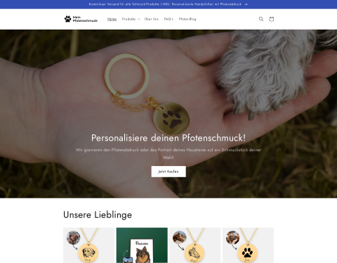 Website-Vorschau von Mein Pfotenschmuck