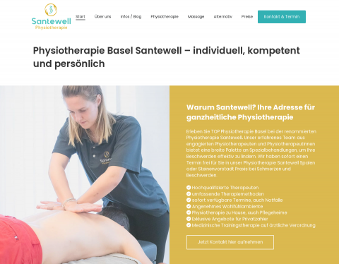 Website-Vorschau von Physiotherapie Santewell