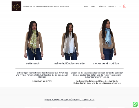 Website-Vorschau von MOONOI - Thai Seide