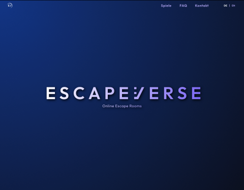 Website-Vorschau von Escapeverse Online Escape Rooms
