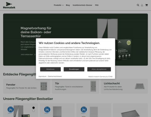 Website-Vorschau von Nematek