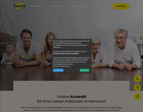 Website-Vorschau von Fußbodenstudio Saeger