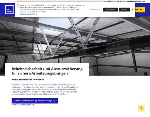 Website-Vorschau von Sicherungssysteme von Kee Safety