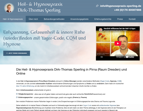 Website-Vorschau von Heil- & Hypnosepraxis Dirk-Thomas Sperling