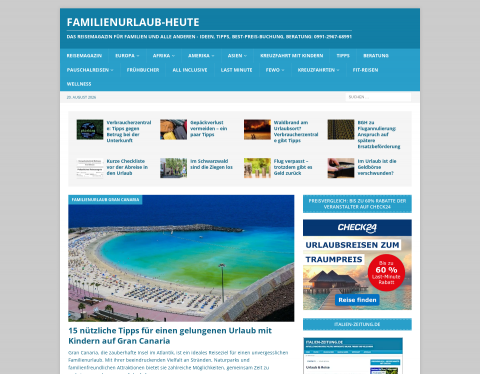 Website-Vorschau von Familienurlaub-heute